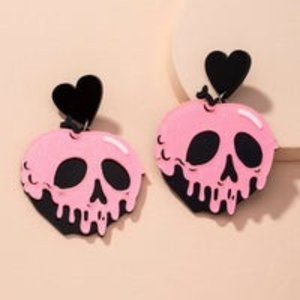 Candy Apple Halloween Earrings